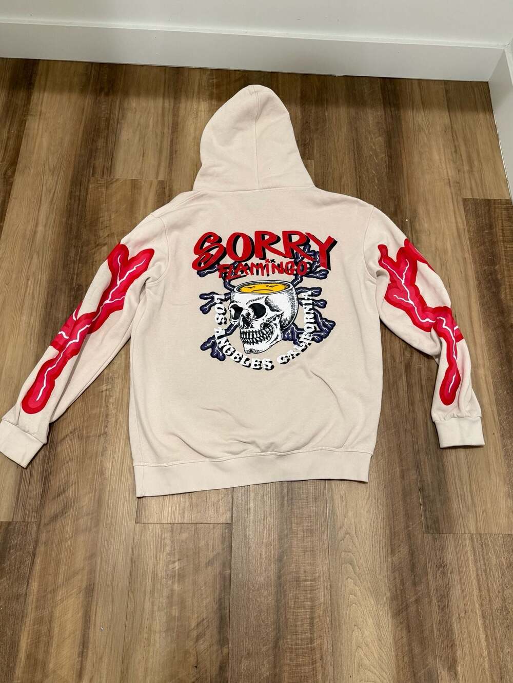 Sorry Flamingo Los Angeles Skull Graphic Hoodie